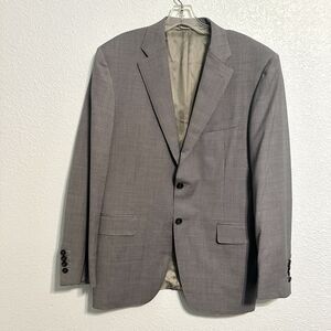 Canali 100% Wool Light Gray Fully Lined Sport Coat Jacket 40R Natural Comfort